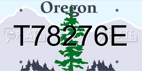 T78276E Oregon License Plate