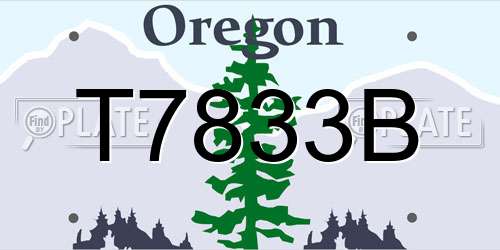 T7833B Oregon License Plate