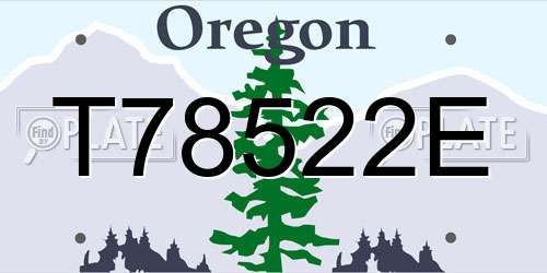 T78522E Oregon License Plate