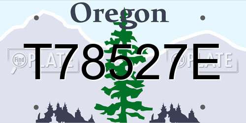 T78527E Oregon License Plate