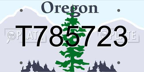 T785723 Oregon License Plate