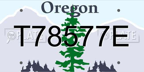 T78577E Oregon License Plate