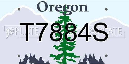T7884S Oregon License Plate