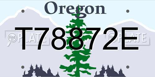 T78872E Oregon License Plate