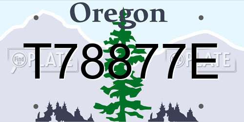 T78877E Oregon License Plate