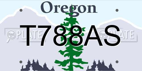 T788AS Oregon License Plate
