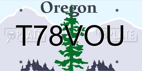 T78VOU Oregon License Plate