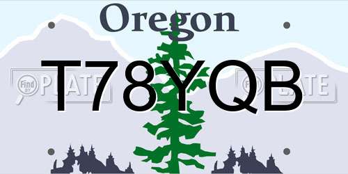 T78YQB Oregon License Plate