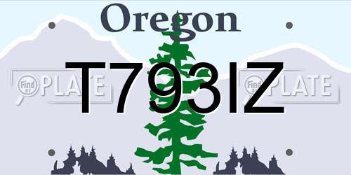 T793IZ Oregon License Plate