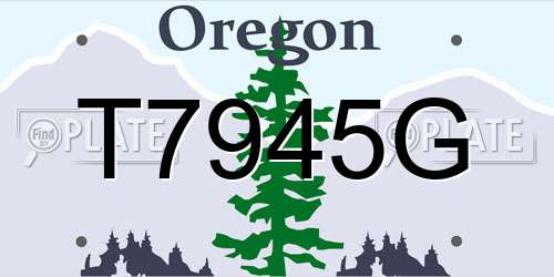 T7945G Oregon License Plate