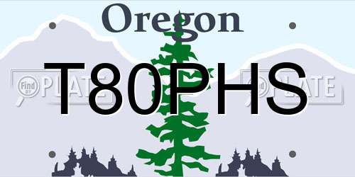 T80PHS Oregon License Plate