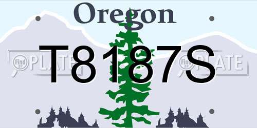 T8187S Oregon License Plate
