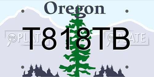 T818TB Oregon License Plate
