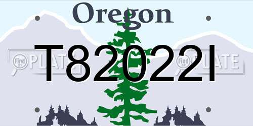 T82022I Oregon License Plate