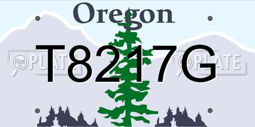 T8217G Oregon License Plate