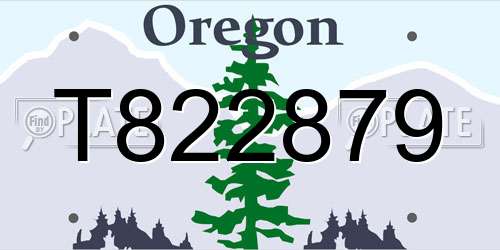 T822879 Oregon License Plate
