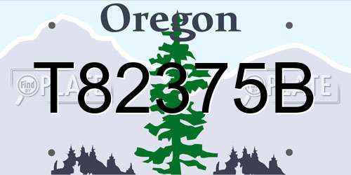 T82375B Oregon License Plate