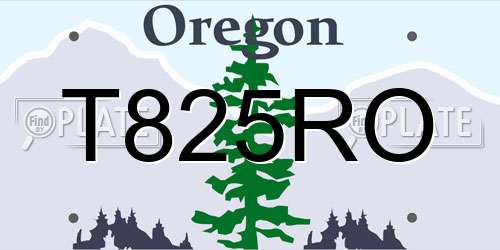 T825RO Oregon License Plate