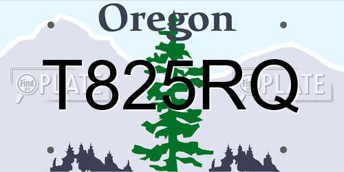 T825RQ Oregon License Plate