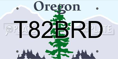 T82BRD Oregon License Plate