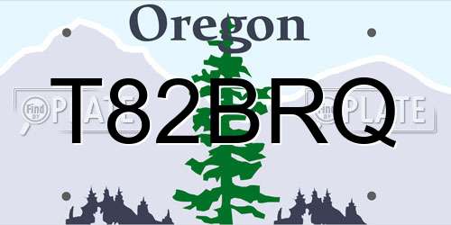 T82BRQ Oregon License Plate