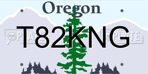 T82KNG Oregon License Plate