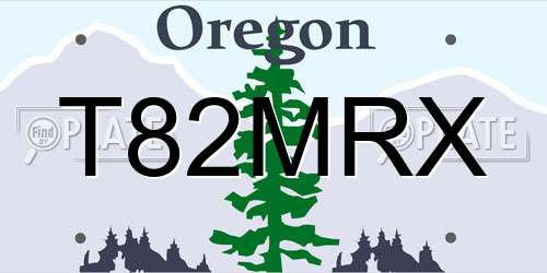 T82MRX Oregon License Plate
