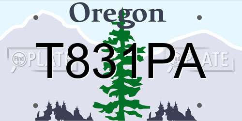 T831PA Oregon License Plate