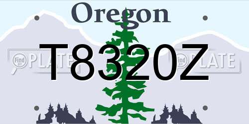 T8320Z Oregon License Plate