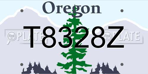 T8328Z Oregon License Plate