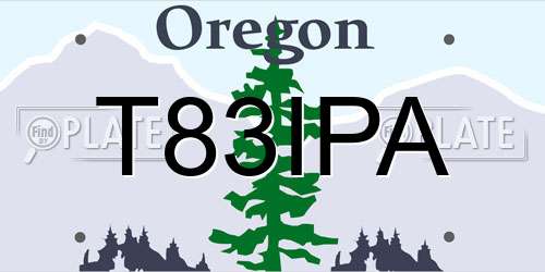 T83IPA Oregon License Plate