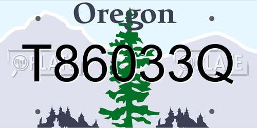 T86033Q Oregon License Plate