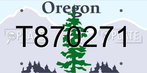 T870271 Oregon License Plate