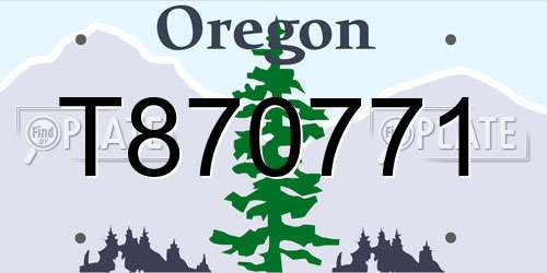 T870771 Oregon License Plate