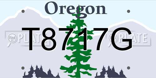 T8717G Oregon License Plate