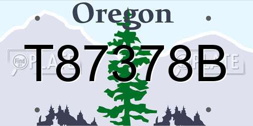T87378B Oregon License Plate