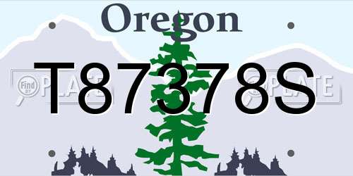 T87378S Oregon License Plate