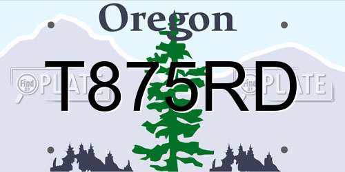 T875RD Oregon License Plate