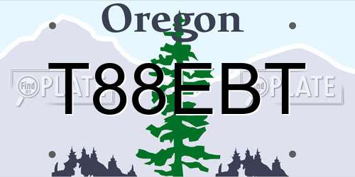T88EBT Oregon License Plate