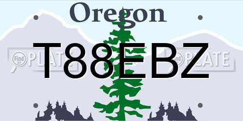 T88EBZ Oregon License Plate