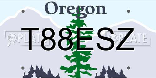 T88ESZ Oregon License Plate