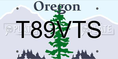 T89VTS Oregon License Plate