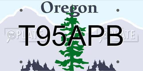 T95APB Oregon License Plate