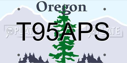 T95APS Oregon License Plate