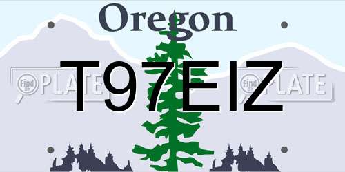 T97EIZ Oregon License Plate