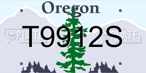 T9912S Oregon License Plate