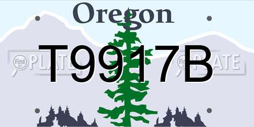 T9917B Oregon License Plate