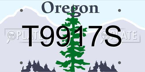 T9917S Oregon License Plate