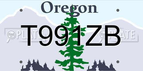 T991ZB Oregon License Plate