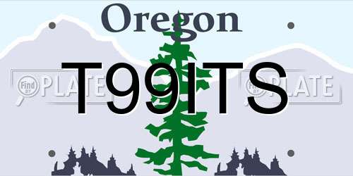 T99ITS Oregon License Plate